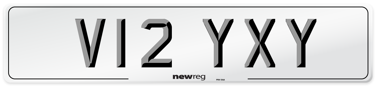 V12 YXY Number Plate from New Reg